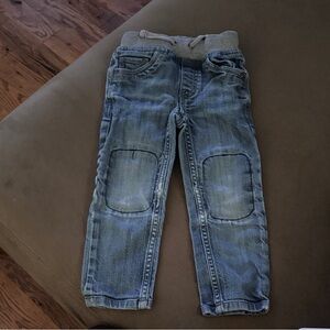 Hanna Andersson Gray Knit Waistband Jeans